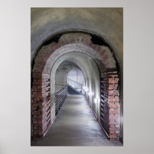 Affiche Tunnel Dans Un Bunker De Raid Aérien Nazi