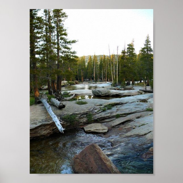 Affiche Tuolumne river by campground, yosemite, CA (Devant)