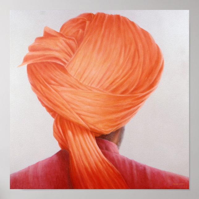 Affiche Turban safran (Devant)