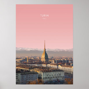 Affiche Turin, Italie Illustration de voyage