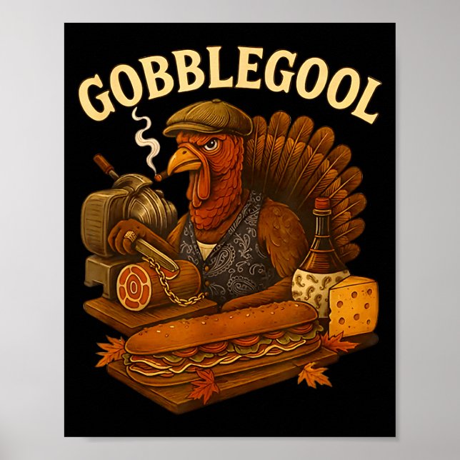 Affiche Turkey Gabagool Gobbol Funny Italian Food  (Devant)