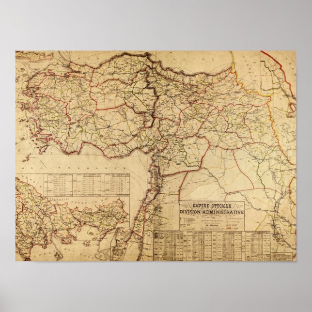 Affiche Turkey, Ottoman EmpirePanoramic MapTurkey (Devant)