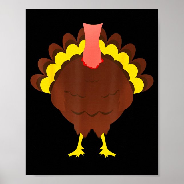 Affiche Turkey Shirt Adult Kids Men Women Turkey Costume  (Devant)