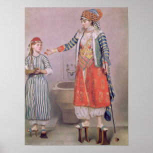 Affiche Turkish Woman with her Servant