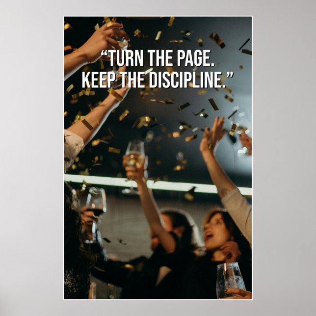 Affiche Turn the Page Keep the Discipline Motivation Poste (Devant)