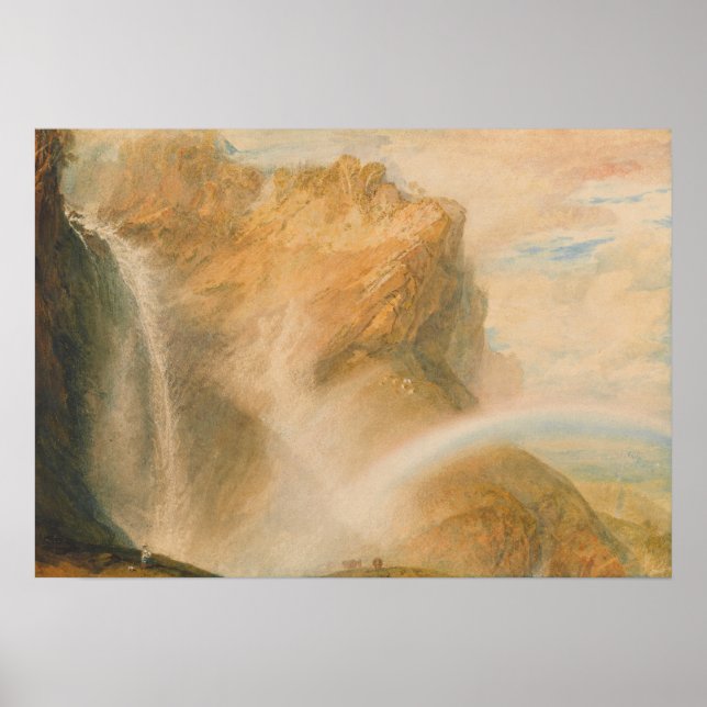 Affiche Turner - Chute supérieure du Reichenbach arc-en-ci (Devant)