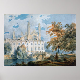 Affiche Turner - Clare Hall et la chapelle du King's Colle