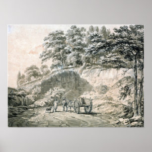 Affiche Turner - Homme avec cheval et panier entrant dans