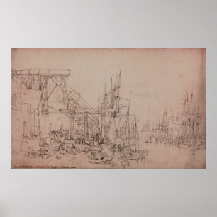 Affiche Turner - Hurries Bateaux de Charbon Chargement des