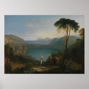 Affiche Turner - Lac Avernus Aeneas et Sybil Cumaean