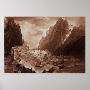 Affiche Turner - Mer De Glace Valley De Chamonix Savoie