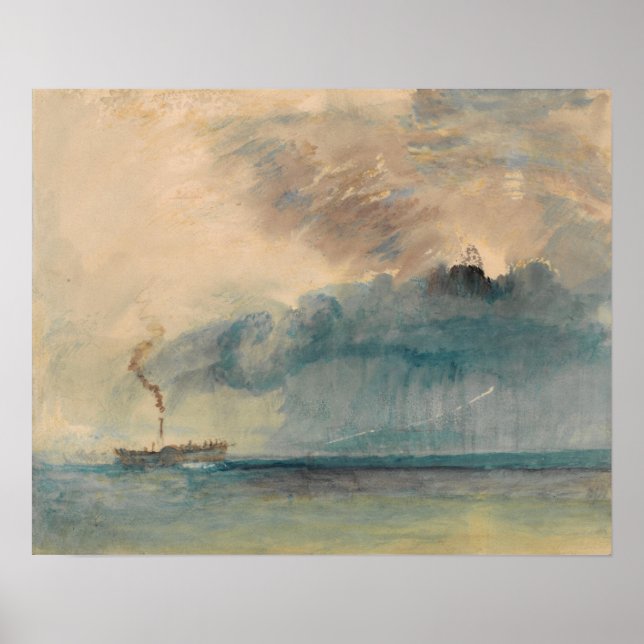 Affiche Turner - Paddle-Steamer En Tempête (Devant)
