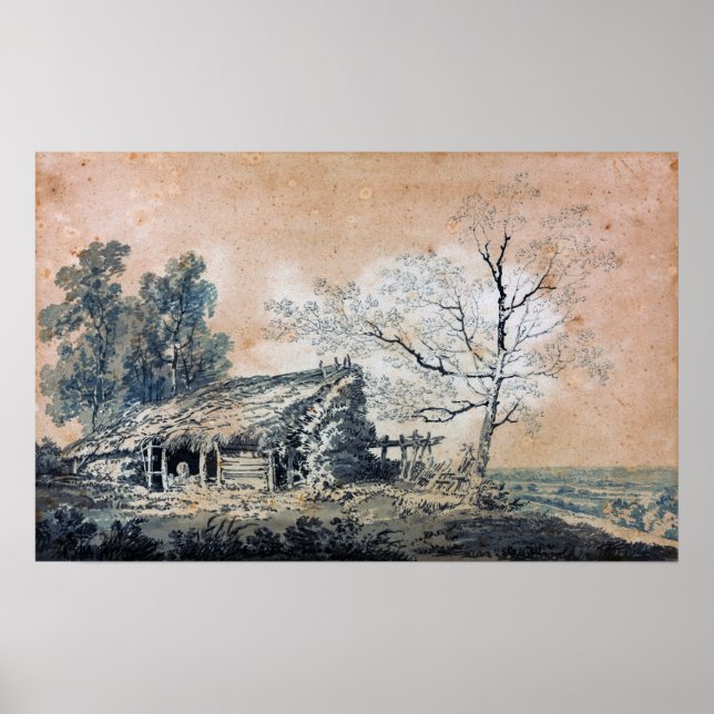 Affiche Turner - Paysage Avec Grange (Devant)