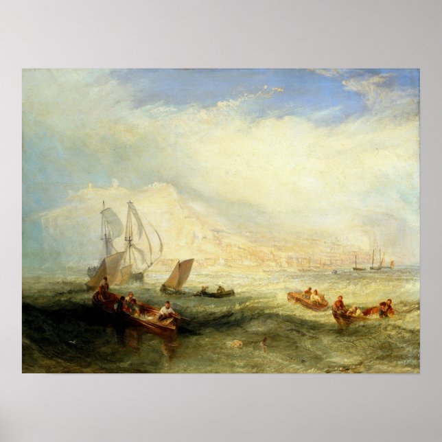 Affiche Turner - Pêche à la ligne au large de Hastings (Devant)