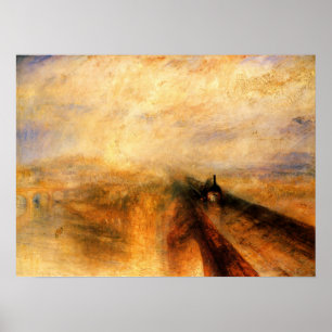 Affiche Turner - Pluie vapeur et vitesse Grand Chemin de F