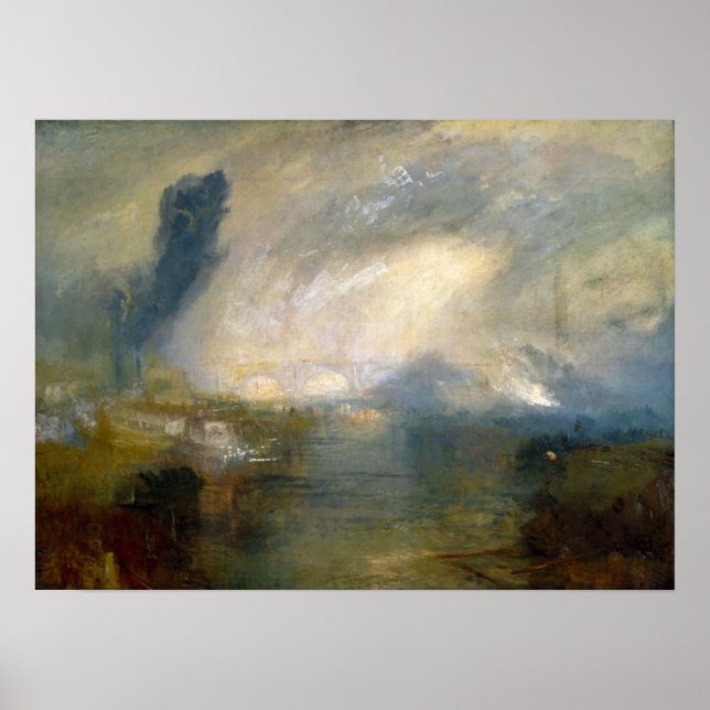 Affiche Turner - Tamise au-dessus du pont de Waterloo (Devant)