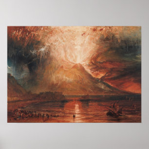 Affiche Turner - Vésuve en éruption