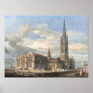 Affiche Turner - Vue Nord-Est De L'Église Grantham