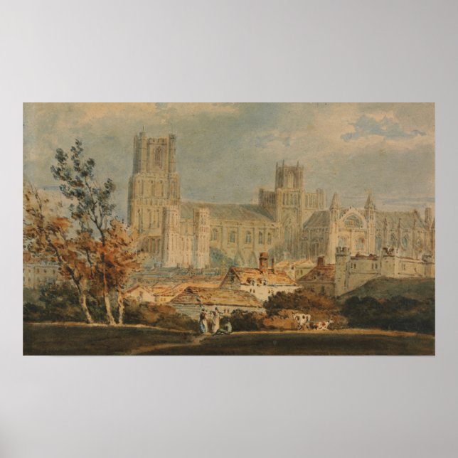 Affiche Turner - Vue Sur La Cathédrale D'Ely (Devant)