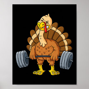 Affiche Turquie Deadlift Fun Thanksgiving Day Fitness Pese