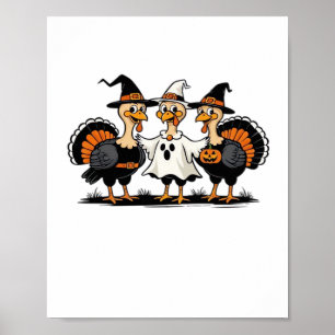 Affiche Turquie Halloween Boo, Thanksgiving Turquie, Éffra