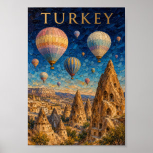 Affiche Turquie : Souvenir d'art pittoresque de Cappadoce