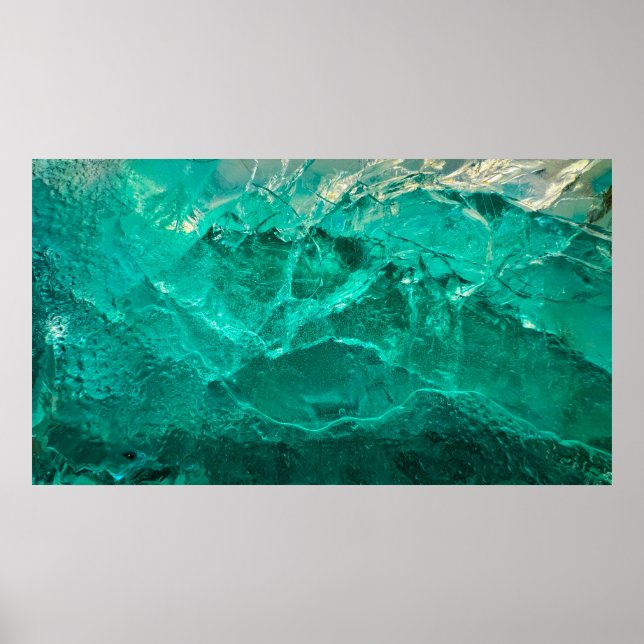 Affiche Turquoise Abstrait,  (Devant)