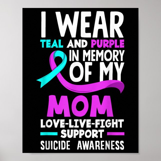 Affiche Turquoise &amp ; Violet En Mémoire De Ma Mère Suic (Devant)
