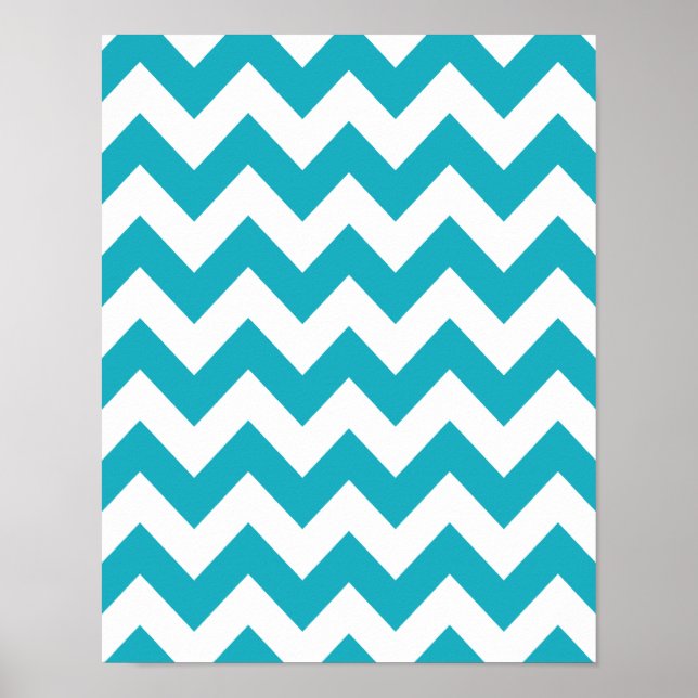 Affiche Turquoise Bold Chevron (Devant)