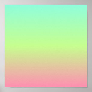 Affiche Turquoise dégradé rose vert arrière - plan