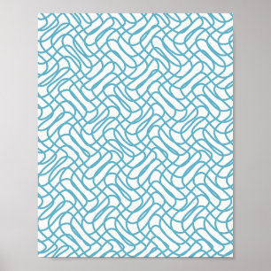 Affiche Turquoise du Motif Abstrait