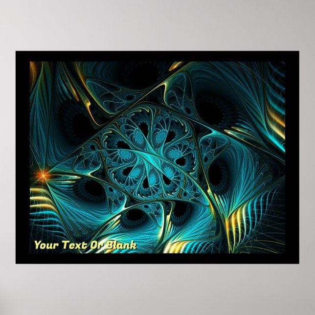 Affiche Turquoise Électrique (Devant)