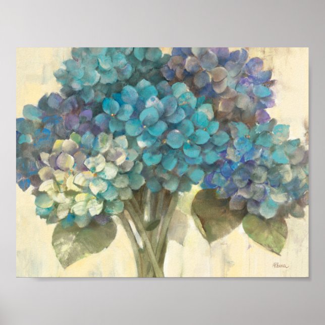 Affiche Turquoise hydrangea (Devant)
