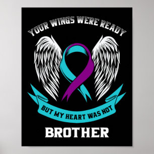 Affiche Turquoise Purple Suicide Sensibilisation Frère Vos
