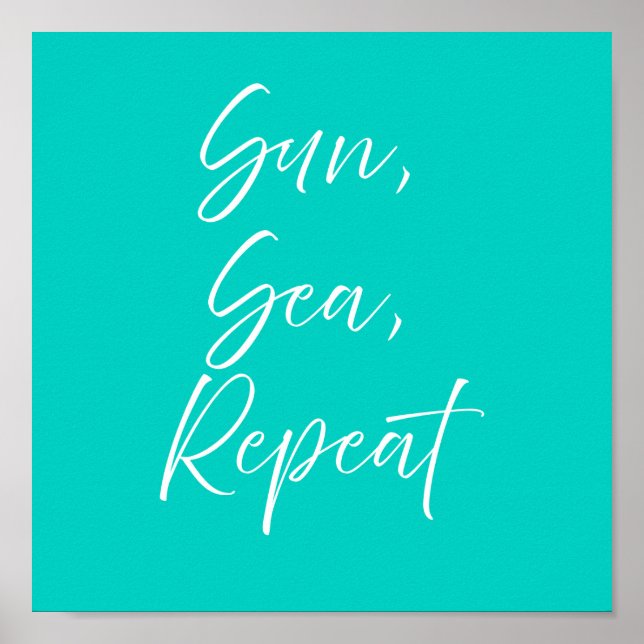 Affiche Turquoise Soleil Mer Répétition | Prépa Cô (Devant)