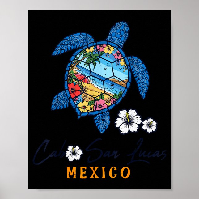 Affiche Turtle Cabo San Lucas Mexico Vacation Summer Men W (Devant)