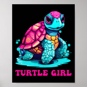 Affiche Turtle Girl Jour des terres tenue pour les filles