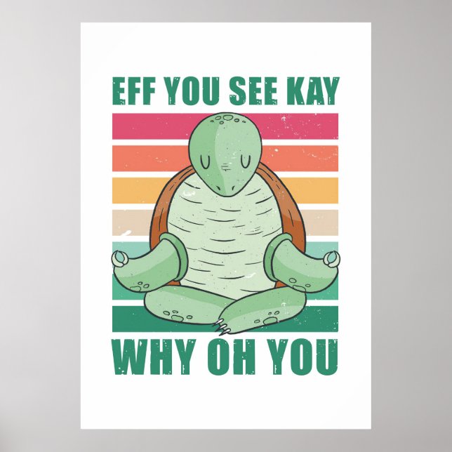 Affiche Turtle Lover EFF Vous Voyez Kay Why Oh You (Devant)