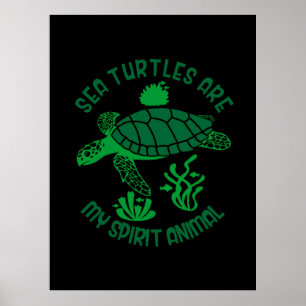 Affiche Turtle Lover Les tortues marines sont mon esprit