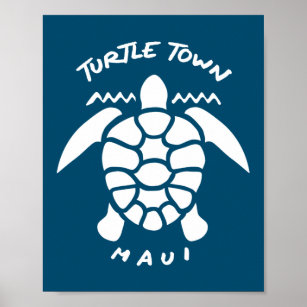 Affiche Turtle Town, Maui Island, Hawaii