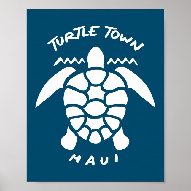 Affiche Turtle Town, Maui Island, Hawaii (Devant)