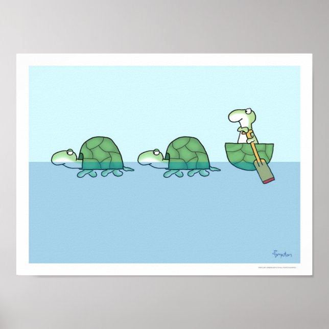 affiche TURTLES PADDLING de Sandra Boynton (Devant)