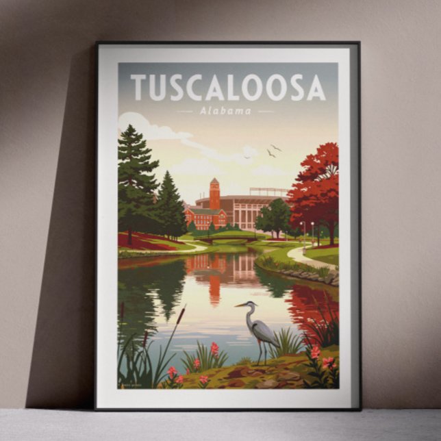 Affiche Tuscaloosa Alabama vintage (Créateur téléchargé)