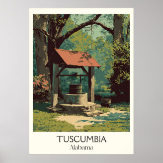 Affiche Tuscumbia Alabama Puits de Vœux