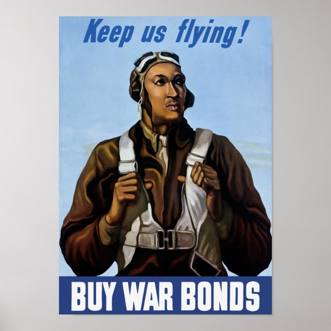 Affiche Tuskegee Airmen - Keep Us Flying - 2ÈME GUERRE MON (Devant)
