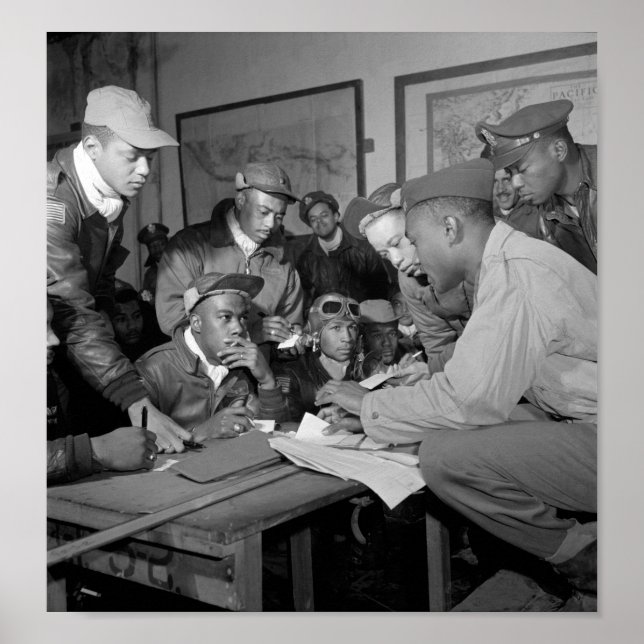 Affiche Tuskegee Airmen Planning Session - Italie - 1945 (Devant)