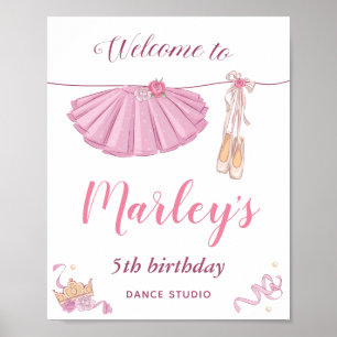 Affiche Tutu Ballerine Danse Anniversaire Tout Âge