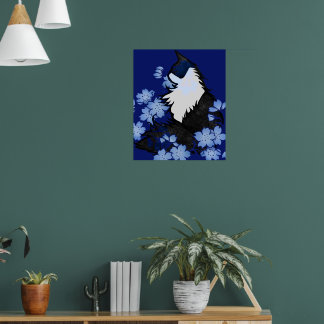 Affiche Tuxedo Chat bleu tuxedo chats artisanat tuxie chat
