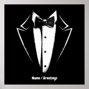 Affiche Tuxedo Classic Party Funny Concert Festival Design