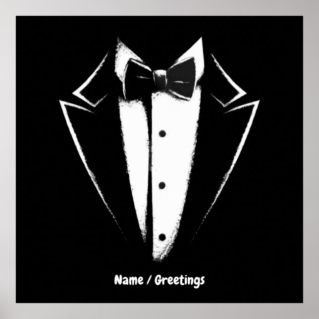 Affiche Tuxedo Classic Party Funny Concert Festival Design (Devant)